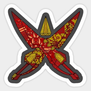 Monster hunter Dual Blades lined Sticker